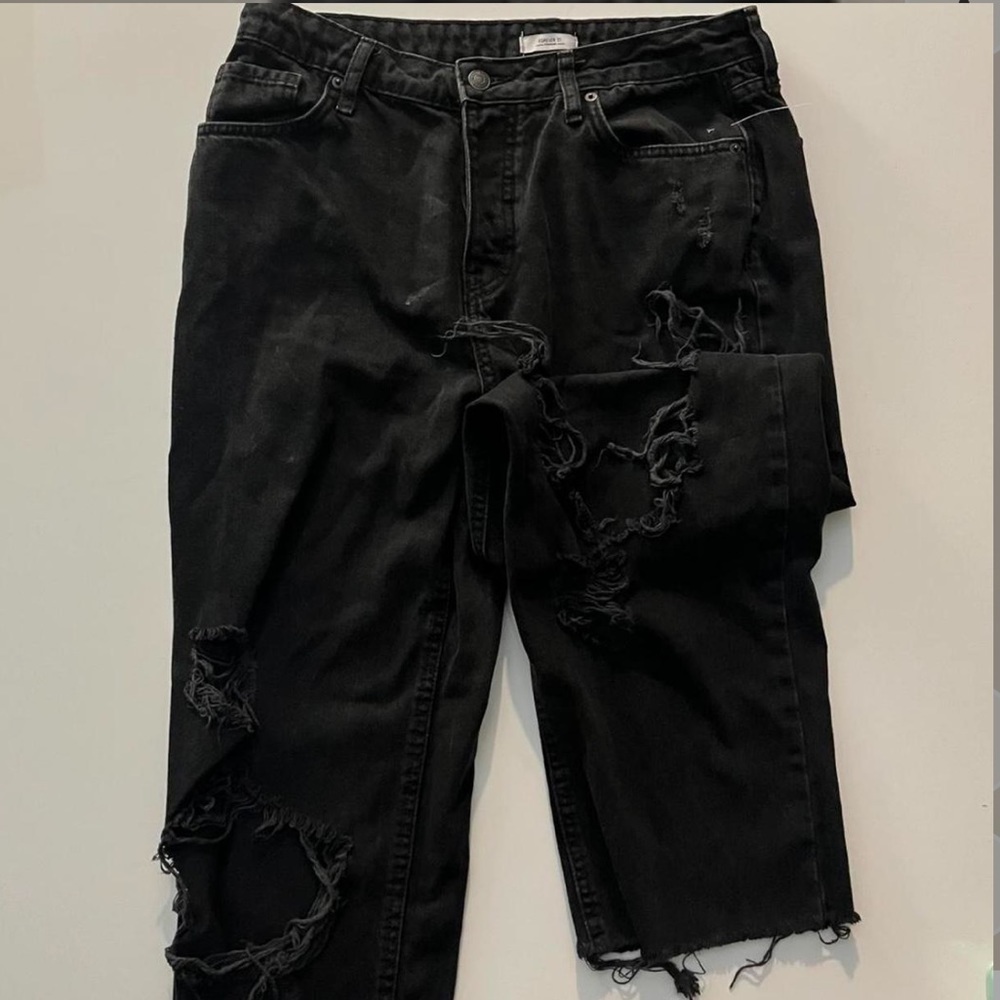 Forever 21 Premium Black Ripped Jeans